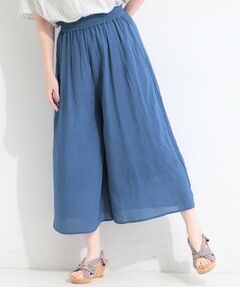 SHOO・LA・RUE / シューラルー ショート・ハーフ・半端丈パンツ | 【裏地ひんやり】さらさらガウチョパンツ