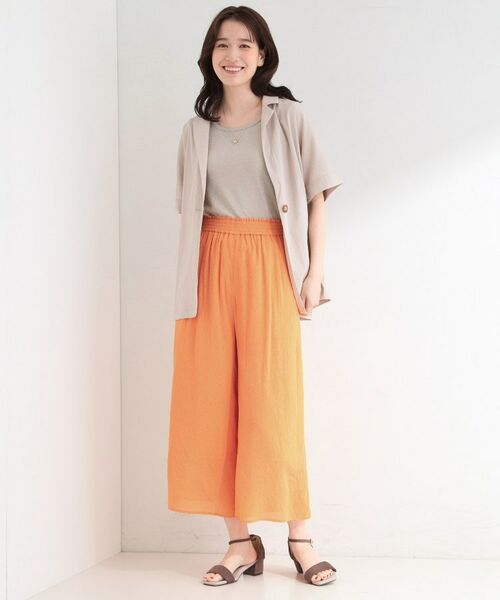 SHOO・LA・RUE / シューラルー ショート・ハーフ・半端丈パンツ | 【裏地ひんやり】さらさらガウチョパンツ | 詳細11