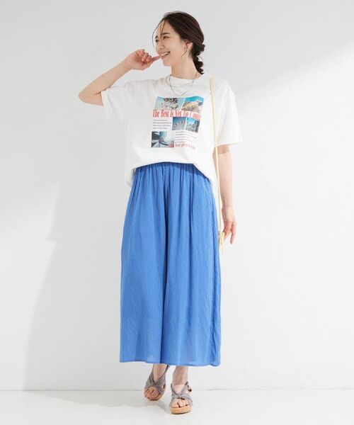SHOO・LA・RUE / シューラルー ショート・ハーフ・半端丈パンツ | 【裏地ひんやり/洗濯機可】暑い夏にガンガン穿きたい ウエスト総ゴム仕様の楽ちんガウチョパンツ | 詳細23