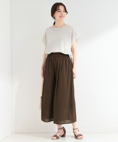SHOO・LA・RUE / シューラルー ショート・ハーフ・半端丈パンツ | 【裏地ひんやり】さらさらガウチョパンツ | 詳細7