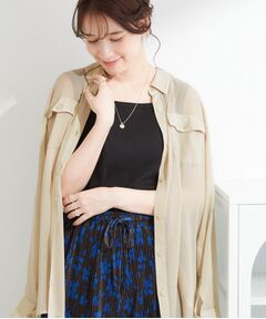 SHOO・LA・RUE / シューラルー シャツ・ブラウス | シアー楊柳 ダブルポケットオーバーサイズシャツ