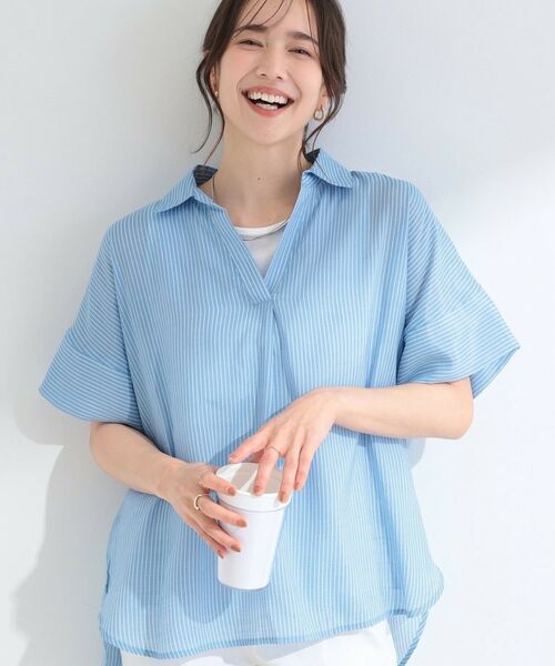 SHOO・LA・RUE / シューラルー その他トップス | 【2点セット】スラブスキッパー＋ビジュータンクトップセット（ブルー(391)）