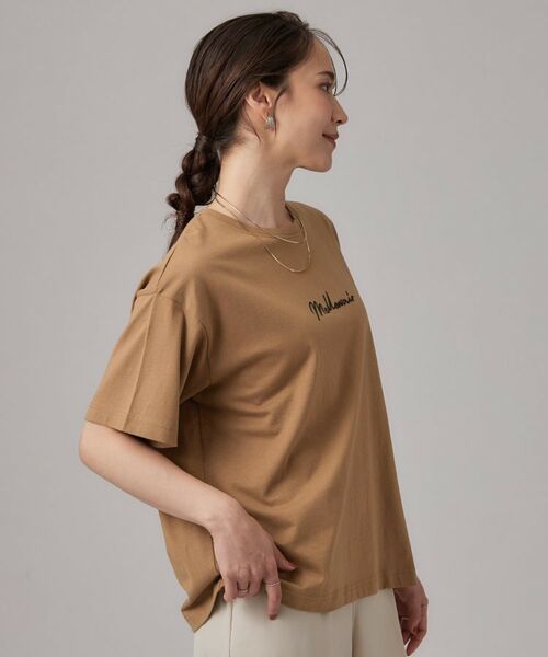 SHOO・LA・RUE / シューラルー Tシャツ | 華やかジェルロゴプリントTシャツ | 詳細10