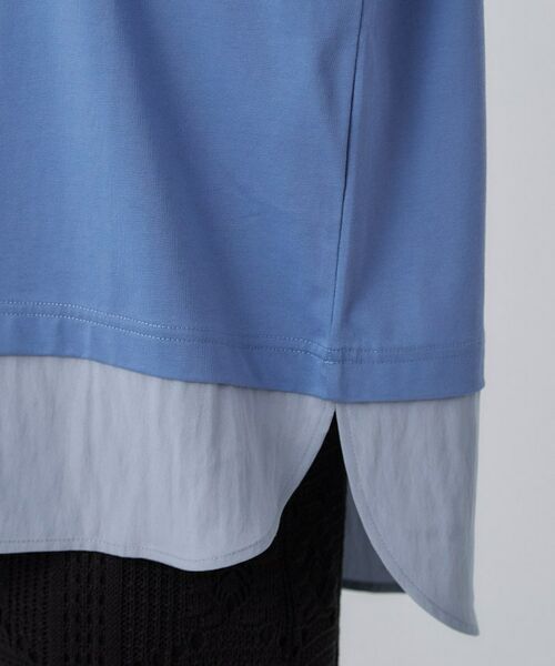SHOO・LA・RUE / シューラルー カットソー | 【ひんやり/体型カバー/S-LL】インせず着られる 異素材ドッキングTシャツ | 詳細18