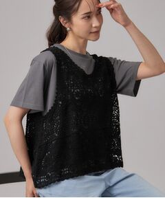 SHOO・LA・RUE / シューラルー カットソー | 【2点セット】クロシェベスト+ロゴTセット
