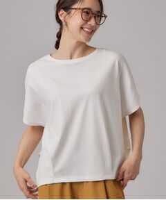 SHOO・LA・RUE / シューラルー カットソー | 【ひんやり/UV】異素材ドッキング 裾タックプルオーバー