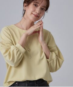 SHOO・LA・RUE / シューラルー カットソー | ネックレス付き袖タック8分袖プルオーバー