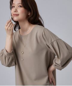 SHOO・LA・RUE / シューラルー カットソー | ネックレス付き袖タック8分袖プルオーバー
