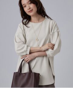 SHOO・LA・RUE / シューラルー カットソー | ネックレス付き袖タック8分袖プルオーバー