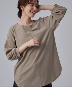 SHOO・LA・RUE / シューラルー カットソー | ネックレス付き袖タック8分袖プルオーバー