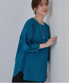 SHOO・LA・RUE / シューラルー カットソー | ネックレス付き袖タック8分袖プルオーバー