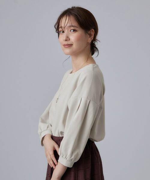 SHOO・LA・RUE / シューラルー カットソー | ネックレス付き袖タック8分袖プルオーバー | 詳細2