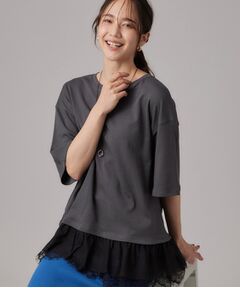 SHOO・LA・RUE / シューラルー カットソー | ひんやり裾レースTシャツ