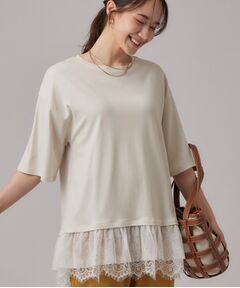 SHOO・LA・RUE / シューラルー カットソー | ひんやり裾レースTシャツ