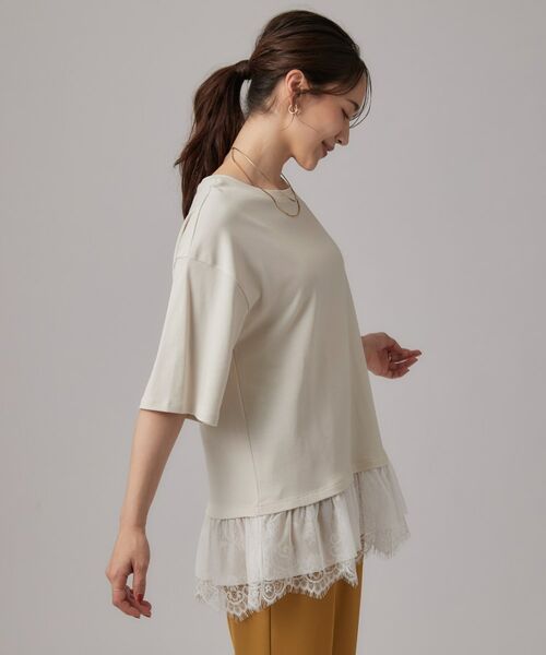 SHOO・LA・RUE / シューラルー カットソー | ひんやり裾レースTシャツ | 詳細10