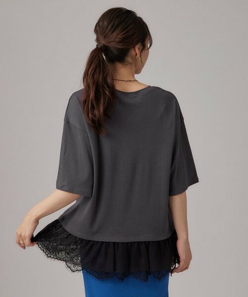 SHOO・LA・RUE / シューラルー カットソー | ひんやり裾レースTシャツ | 詳細2