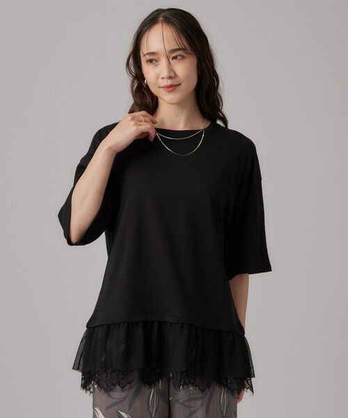 SHOO・LA・RUE / シューラルー カットソー | ひんやり裾レースTシャツ | 詳細5