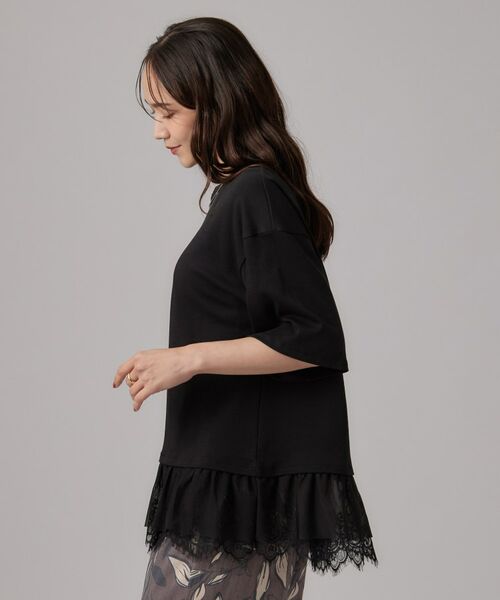 SHOO・LA・RUE / シューラルー カットソー | ひんやり裾レースTシャツ | 詳細6