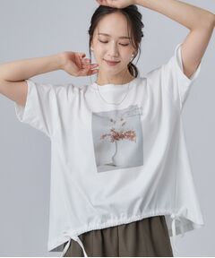 ひんやり裾シャーリングプリントTシャツアソート