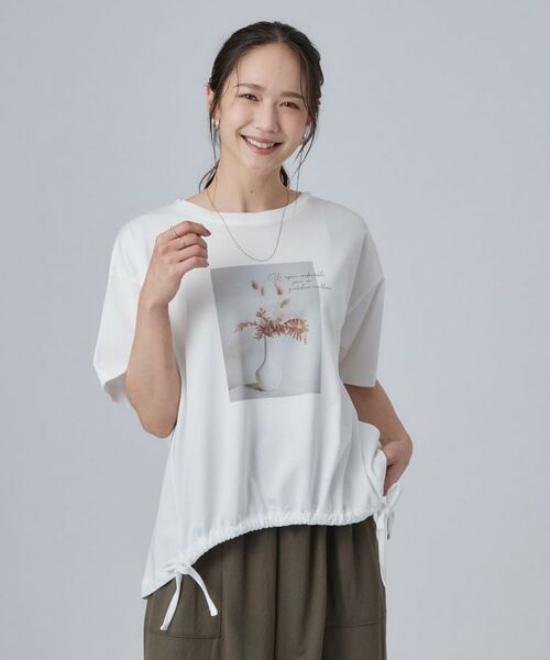 SHOO・LA・RUE / シューラルー Tシャツ | ひんやり裾シャーリングプリントTシャツアソート | 詳細1