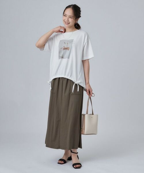SHOO・LA・RUE / シューラルー Tシャツ | ひんやり裾シャーリングプリントTシャツアソート | 詳細3