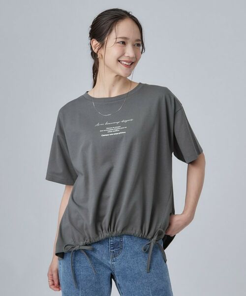 SHOO・LA・RUE / シューラルー Tシャツ | ひんやり裾シャーリングプリントTシャツアソート | 詳細5
