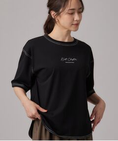 SHOO・LA・RUE / シューラルー カットソー | 【体型カバー】インせず着られる 配色ステッチロゴTシャツ