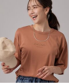 SHOO・LA・RUE / シューラルー カットソー | 【体型カバー】インせず着られる 配色ステッチロゴTシャツ