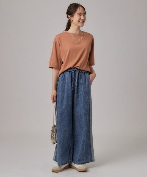 SHOO・LA・RUE / シューラルー カットソー | 【体型カバー】インせず着られる 配色ステッチロゴTシャツ | 詳細11