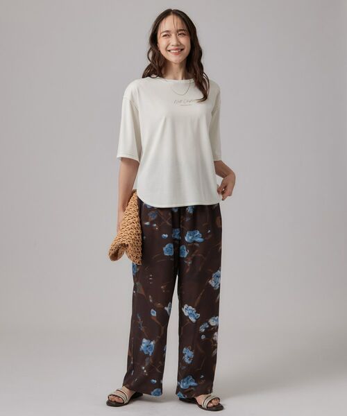 SHOO・LA・RUE / シューラルー カットソー | 【体型カバー】インせず着られる 配色ステッチロゴTシャツ | 詳細3