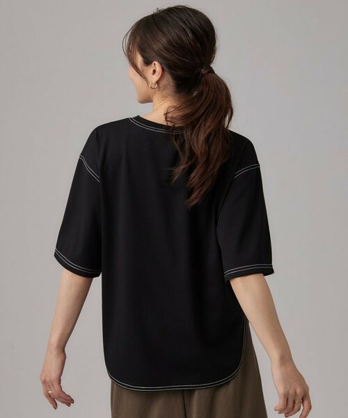 SHOO・LA・RUE / シューラルー カットソー | 【体型カバー】インせず着られる 配色ステッチロゴTシャツ | 詳細6