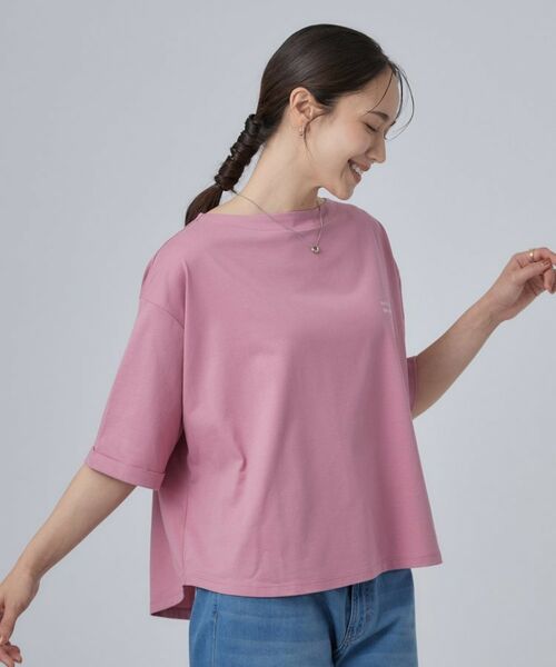 SHOO・LA・RUE / シューラルー カットソー | 【ひんやり/体型カバー】首元すっきり ゆるバックギャザーTシャツ | 詳細10