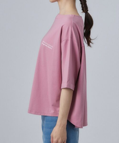 SHOO・LA・RUE / シューラルー カットソー | 【ひんやり/体型カバー】首元すっきり ゆるバックギャザーTシャツ | 詳細14