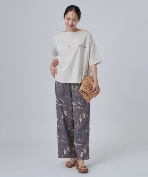 SHOO・LA・RUE / シューラルー カットソー | 【ひんやり/体型カバー】首元すっきり ゆるバックギャザーTシャツ | 詳細7