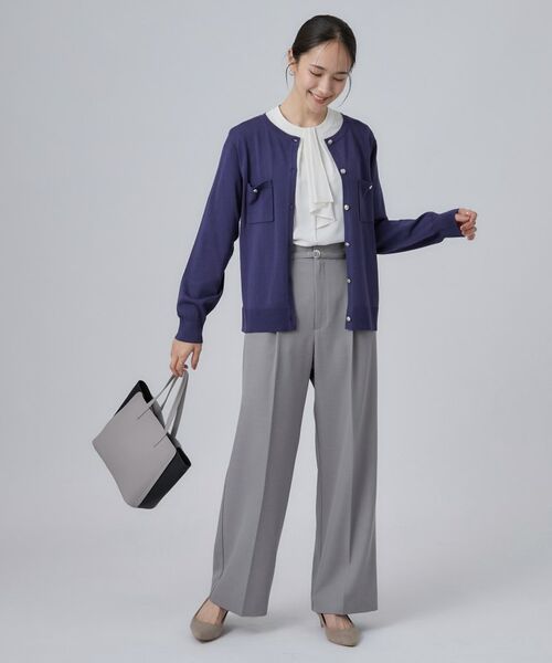 SHOO・LA・RUE / シューラルー カーディガン・ボレロ | 【洗濯機可/S-LL】金ボタンが上品に。さらさらタッチカーディガン | 詳細15