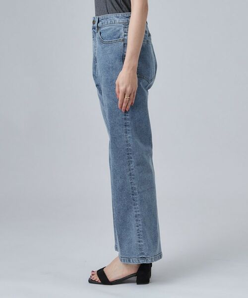 SHOO・LA・RUE / シューラルー デニムパンツ | 【洗濯機可/S-LL】後ろウエストゴムで楽ちん ストレッチセミフレアデニムパンツ | 詳細10