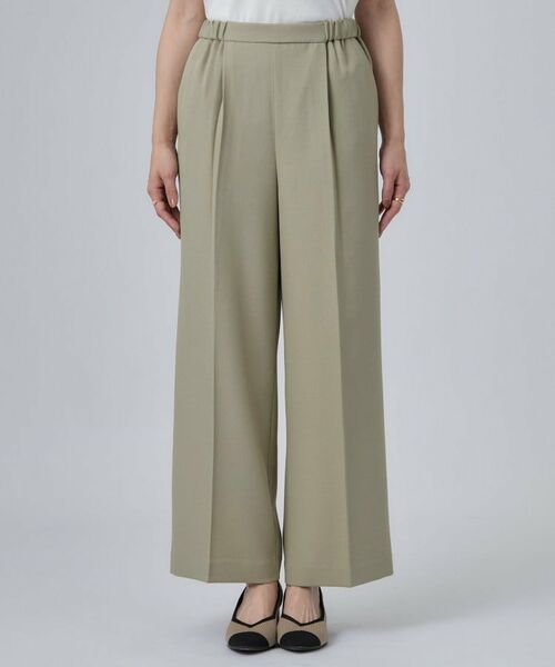SHOO・LA・RUE / シューラルー パンツ | 【洗濯後しわになりにくい/S-LL】前後のセンタープレスできれい見え タック入りワイドパンツ | 詳細13