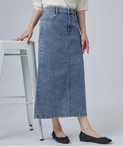 SHOO・LA・RUE / シューラルー デニムスカート | 【洗濯機可/S-LL】程よいシルエットで使いやすい ストレッチデニムスカート