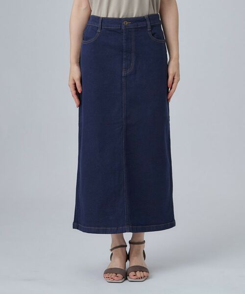 SHOO・LA・RUE / シューラルー デニムスカート | 【洗濯機可/S-LL】程よいシルエットで使いやすい ストレッチデニムスカート | 詳細9