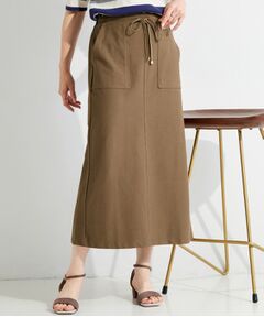 SHOO・LA・RUE / シューラルー ロング・マキシ丈スカート | ツイル調ストレッチベイカースカート