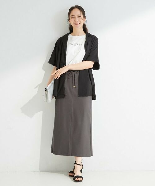 SHOO・LA・RUE / シューラルー ロング・マキシ丈スカート | ツイル調ストレッチベイカースカート | 詳細3