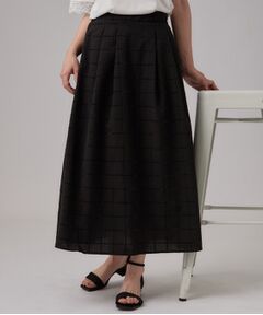 SHOO・LA・RUE / シューラルー ロング・マキシ丈スカート | 【セットアップ可／イージーケア】モールチェック タックフレアスカート