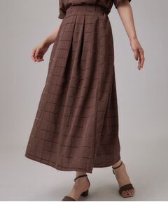 SHOO・LA・RUE / シューラルー ロング・マキシ丈スカート | 【セットアップ可／イージーケア】モールチェック タックフレアスカート
