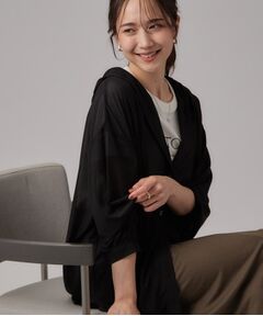 SHOO・LA・RUE / シューラルー パーカー | 【洗濯機可/体型カバー】程よい透け感の ゆるシルエットシア―シャツ