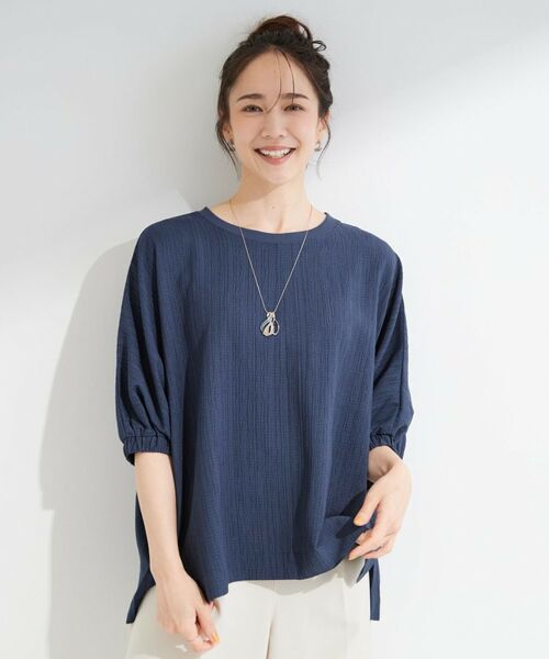 SHOO・LA・RUE / シューラルー シャツ・ブラウス | 【インせず着られる/洗濯後しわになりにくい】シボシボドルマンブラウス | 詳細17