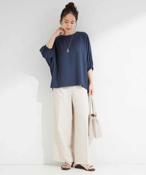 SHOO・LA・RUE / シューラルー シャツ・ブラウス | 【インせず着られる/洗濯後しわになりにくい】シボシボドルマンブラウス | 詳細19