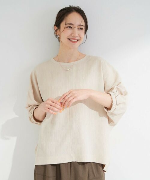 SHOO・LA・RUE / シューラルー シャツ・ブラウス | 【インせず着られる/洗濯後しわになりにくい】シボシボドルマンブラウス | 詳細9