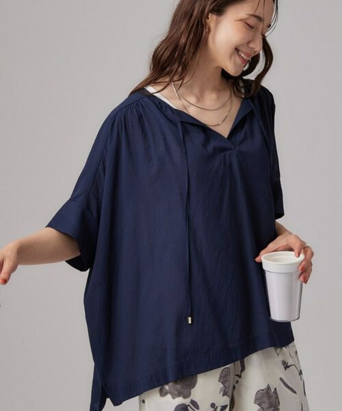 SHOO・LA・RUE / シューラルー その他トップス | 【2点セット】ポンチョ風ブラウス&タンクトップセット(ネイビー(094))