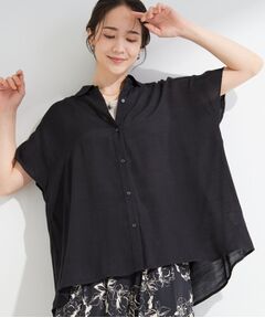 SHOO・LA・RUE / シューラルー シャツ・ブラウス | 【ひんやり/UV】ほんのりシアーで上品な バックギャザーブラウス