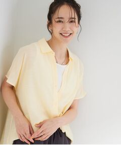 SHOO・LA・RUE / シューラルー シャツ・ブラウス | 【ひんやり/UV】ほんのりシアーで上品な バックギャザーブラウス